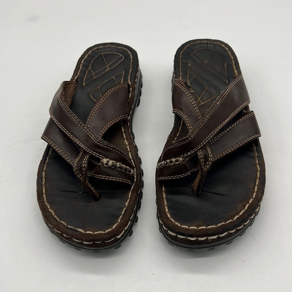 Lower East Side Brown Y2K Platform Sandals size 7